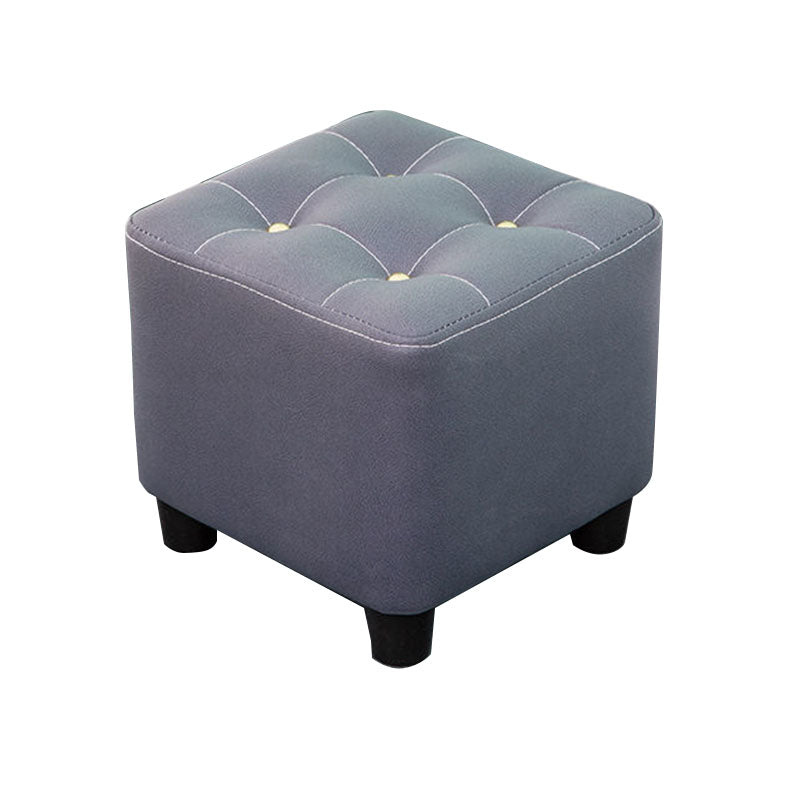 Tufted Ottoman Whole Colored Fabric Water Resistant Square Modern Ottoman
