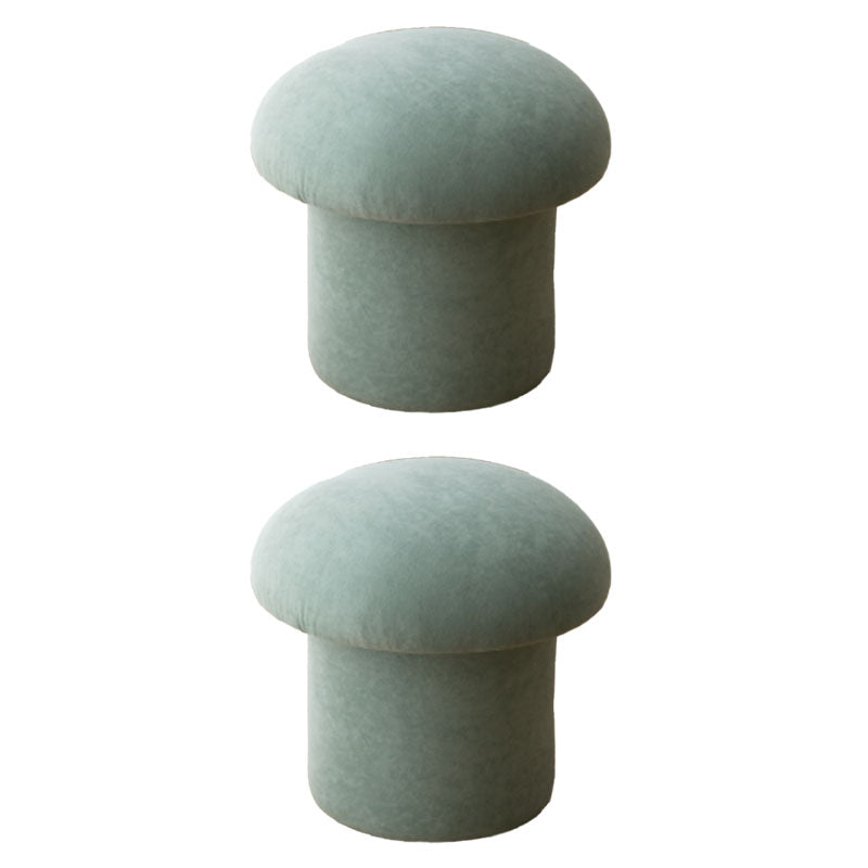Plain Pouf Mushroom Shaped Sherpa Fade Resistant Upholstered Pouf Ottoman