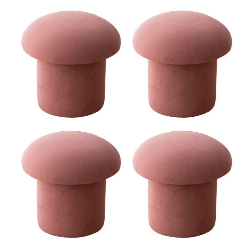 Plain Pouf Mushroom Shaped Sherpa Fade Resistant Upholstered Pouf Ottoman