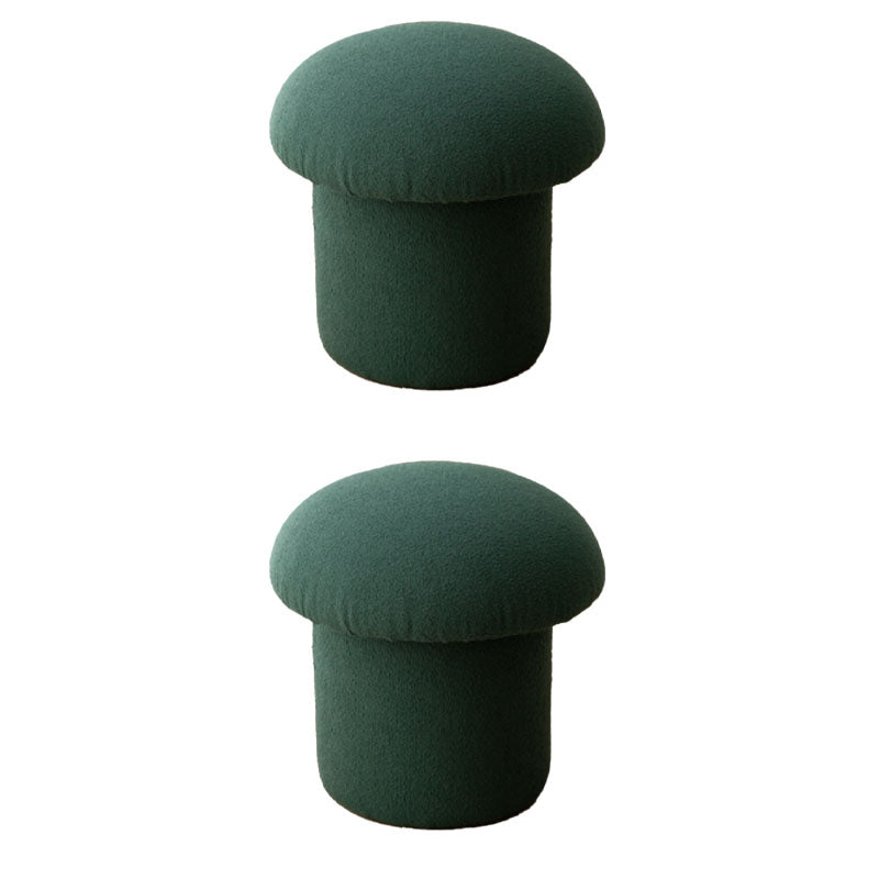 Plain Pouf Mushroom Shaped Sherpa Fade Resistant Upholstered Pouf Ottoman