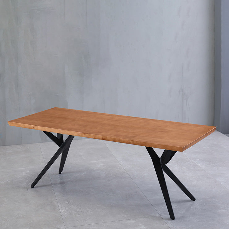 Industrial Rectangle Dining Table Wooden Table with Metal Legs for Home Use