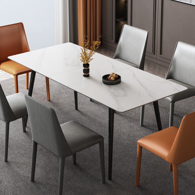 Rectangle Extendable Dining Table Modern Stone Top Dining Table