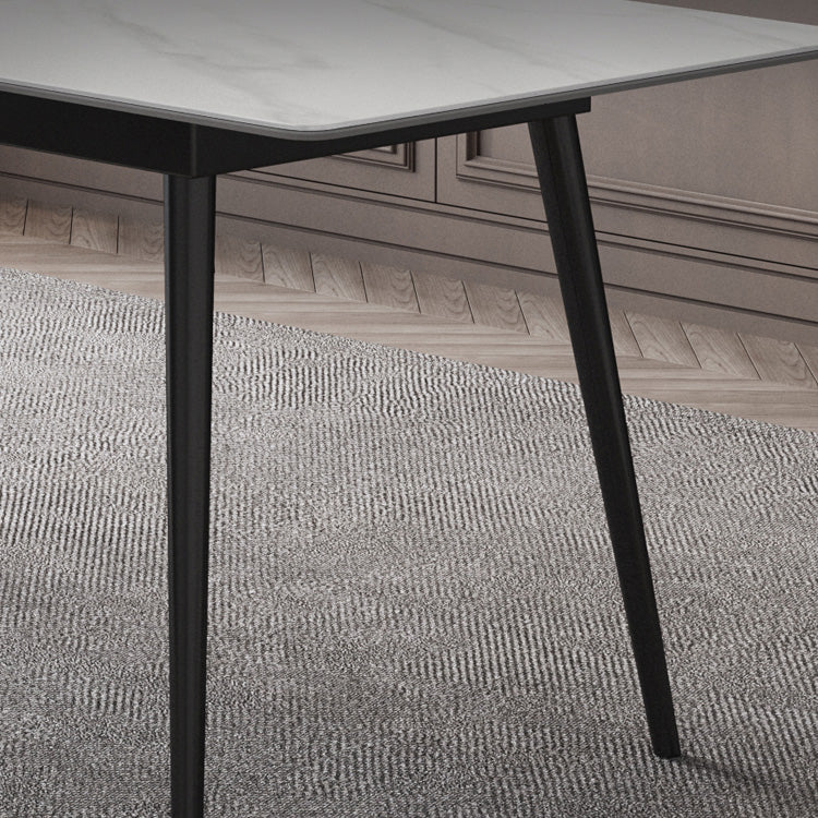 Rectangle Extendable Dining Table Modern Stone Top Dining Table