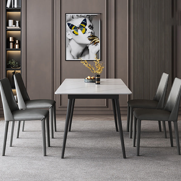 Rectangle Extendable Dining Table Modern Stone Top Dining Table