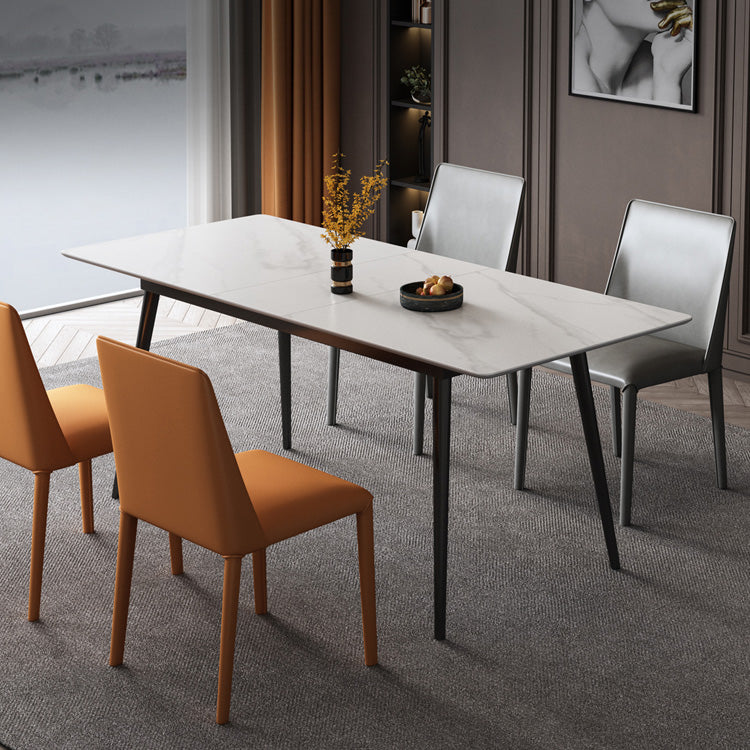 Rectangle Extendable Dining Table Modern Stone Top Dining Table
