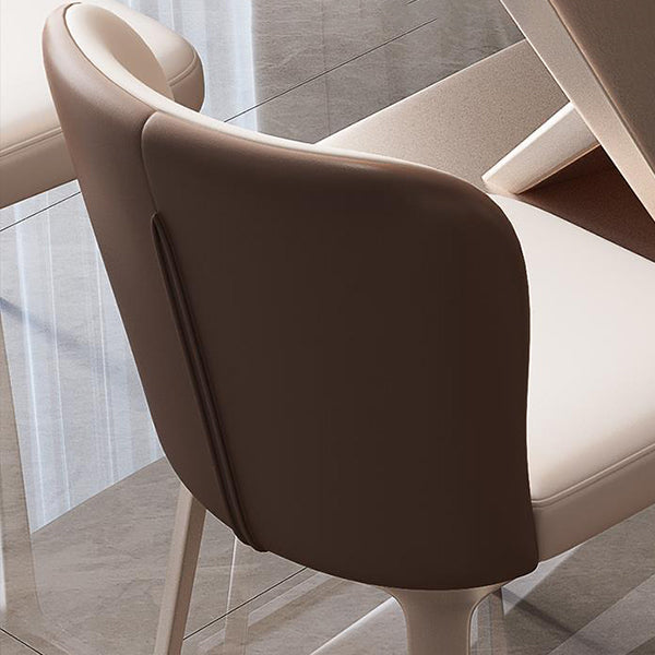 Glam Style Rectangle Table Set 1/2/5/7 Pieces Dining Set with Metal Legs for Home Use