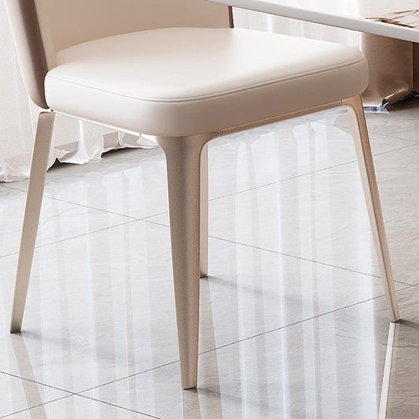 Glam Style Rectangle Table Set 1/2/5/7 Pieces Dining Set with Metal Legs for Home Use