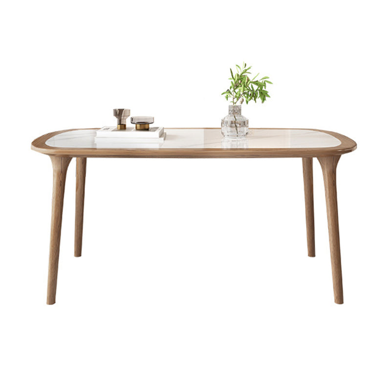 Modern Style Rectangle Table Set 1/2/5/7 Pieces Dining Set with Wood Legs