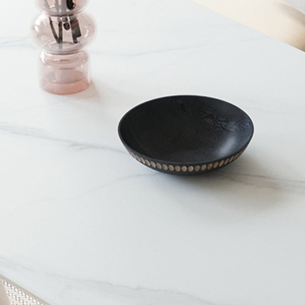 Modern Style Oval Table Set 1/4/5/7 Pieces Dining Set with Metal Legs