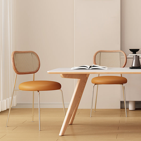 Modern 1/2/5 Pieces Furniture Stone Rectangle Dining Chairs Set in White