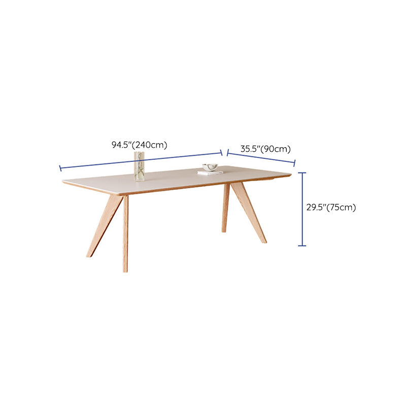 Modern 1/2/5 Pieces Furniture Stone Rectangle Dining Chairs Set in White