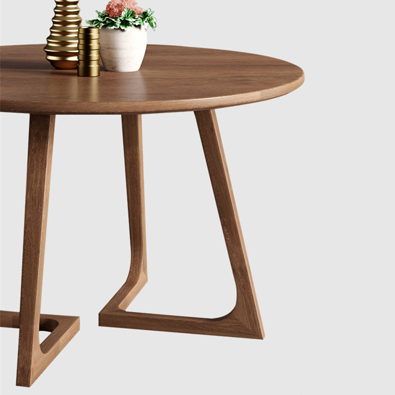 Round Dining Table Set 1/2/3/5 Pcs Solid Wood Dining Table and Chairs