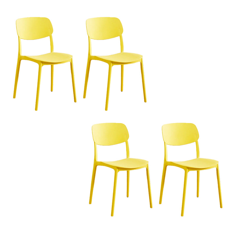 Dining Room Indoor Plastic Side Chair Stacking Open Back Chair