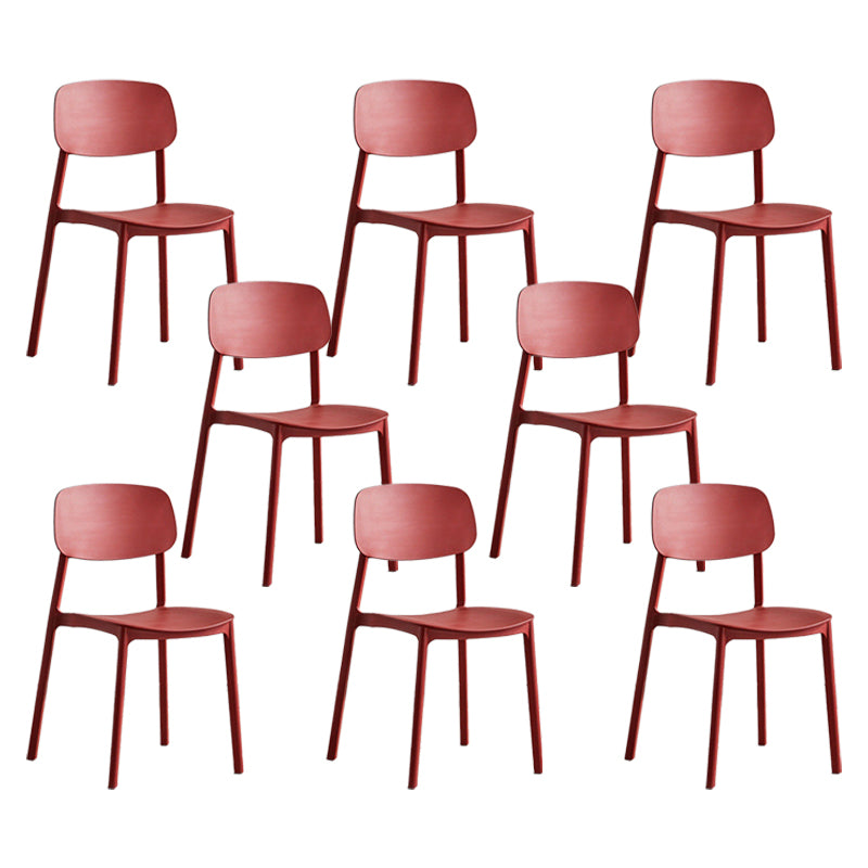 Dining Room Indoor Plastic Side Chair Stacking Open Back Chair