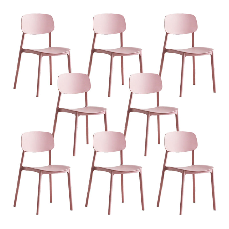 Dining Room Indoor Plastic Side Chair Stacking Open Back Chair