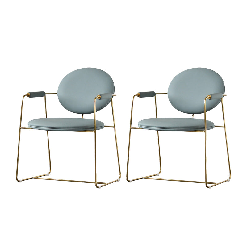 Indoor Glam Dining Chair King Louis Back Arm Chair with Upholstered