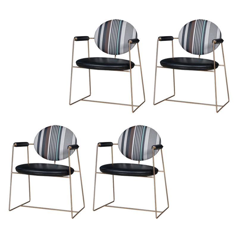 Indoor Glam Dining Chair King Louis Back Arm Chair with Upholstered