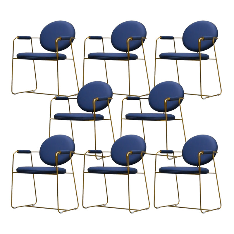 Indoor Glam Dining Chair King Louis Back Arm Chair with Upholstered