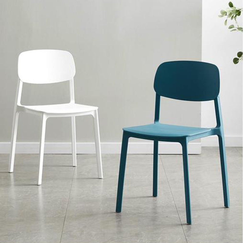 Home Dining Room Side Chair Low Back Plastic Stack Dining Chair