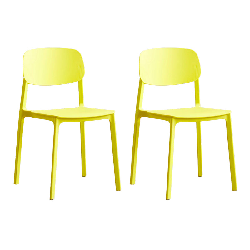 Home Dining Room Side Chair Low Back Plastic Stack Dining Chair