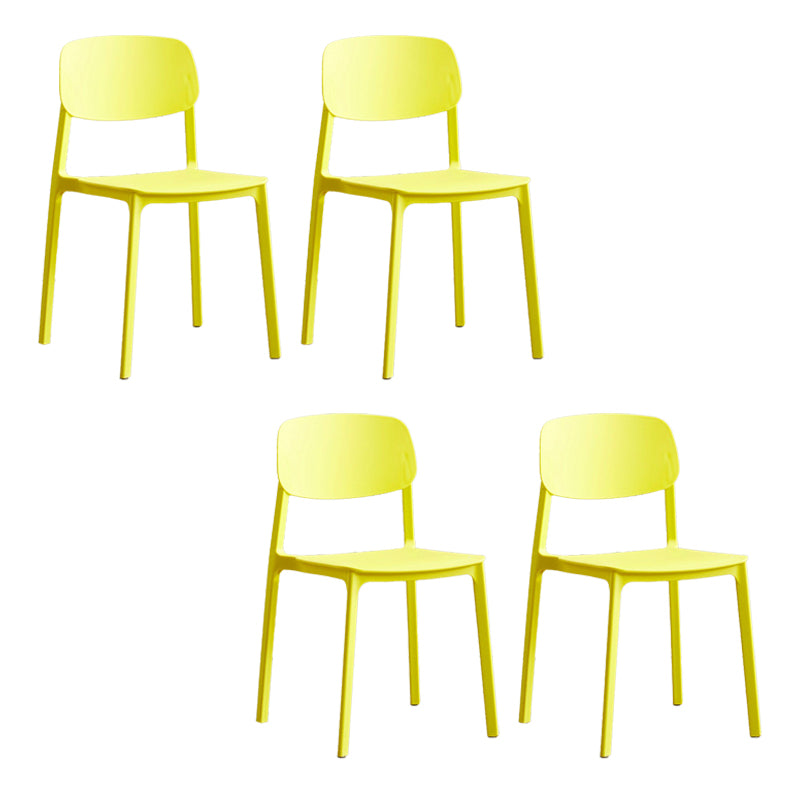 Home Dining Room Side Chair Low Back Plastic Stack Dining Chair