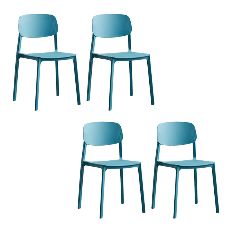 Home Dining Room Side Chair Low Back Plastic Stack Dining Chair