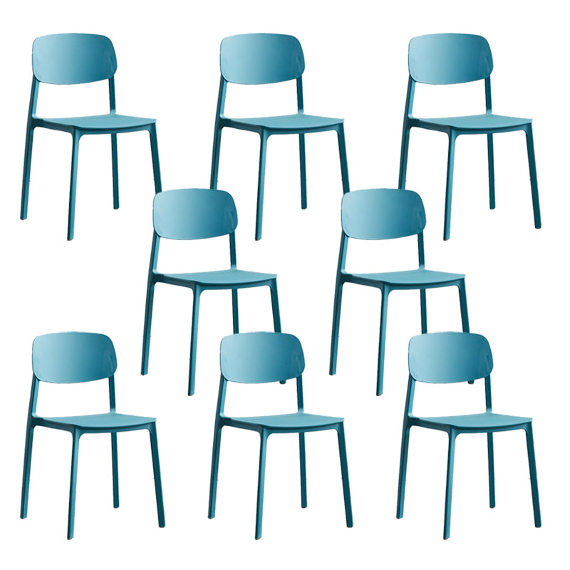 Home Dining Room Side Chair Low Back Plastic Stack Dining Chair