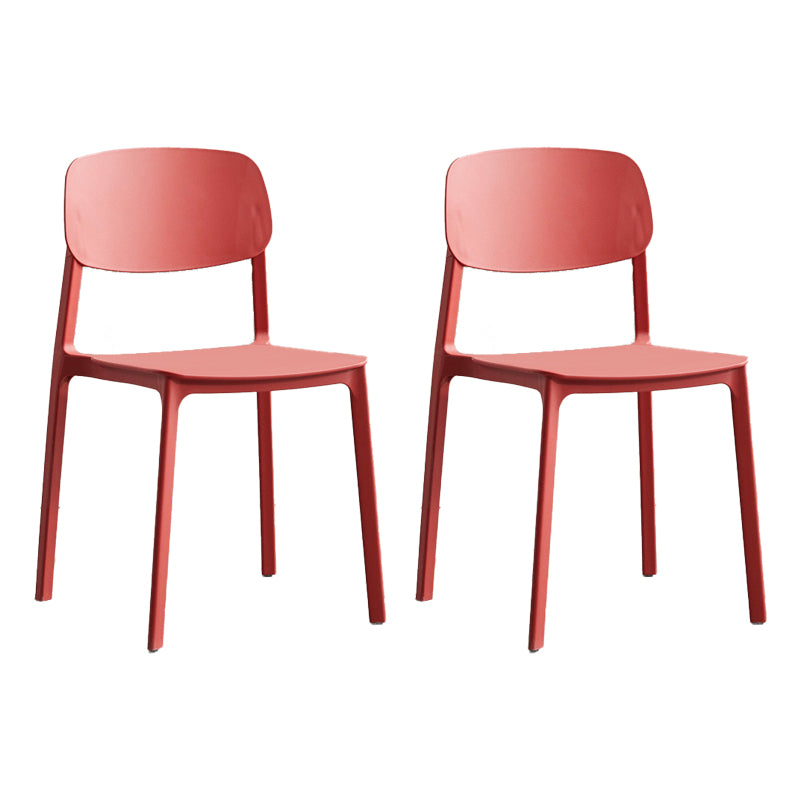 Home Dining Room Side Chair Low Back Plastic Stack Dining Chair