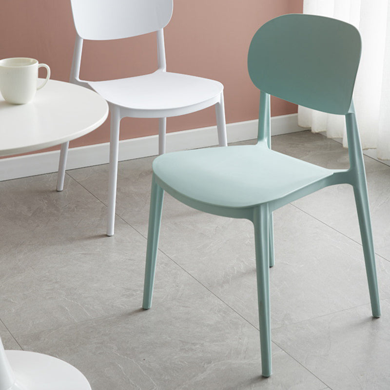 Home Dining Room Side Chair Low Back Plastic Stack Dining Chair