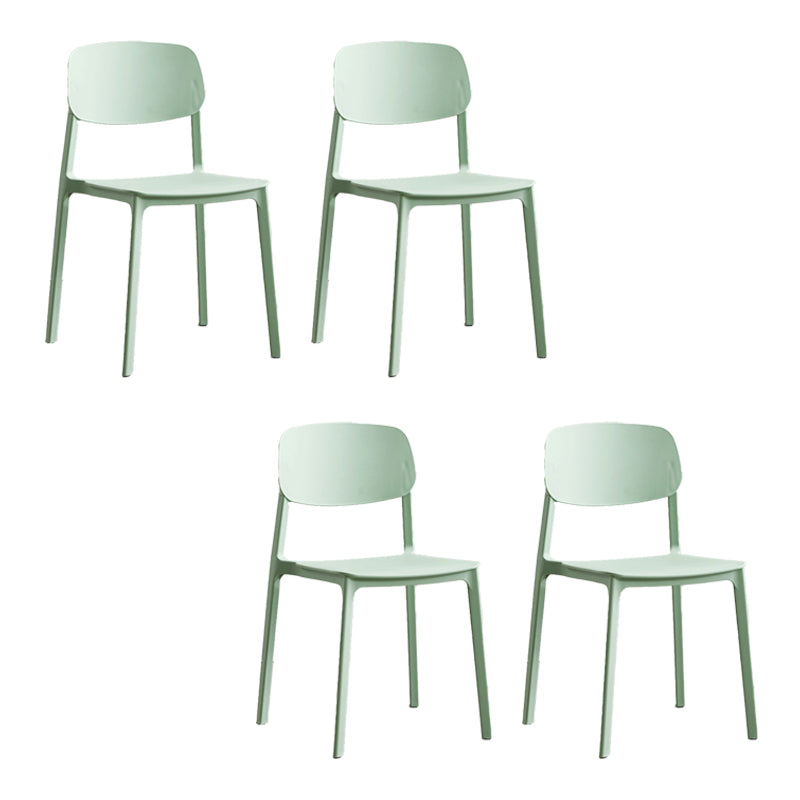 Home Dining Room Side Chair Low Back Plastic Stack Dining Chair