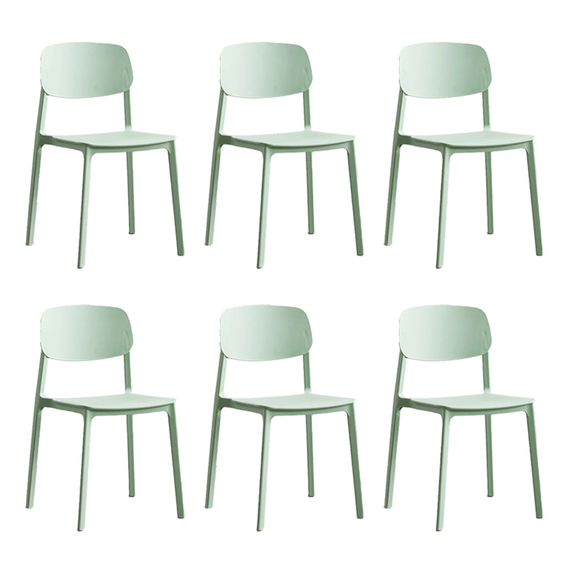Home Dining Room Side Chair Low Back Plastic Stack Dining Chair