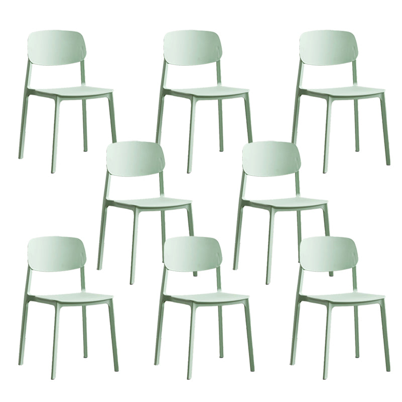 Home Dining Room Side Chair Low Back Plastic Stack Dining Chair