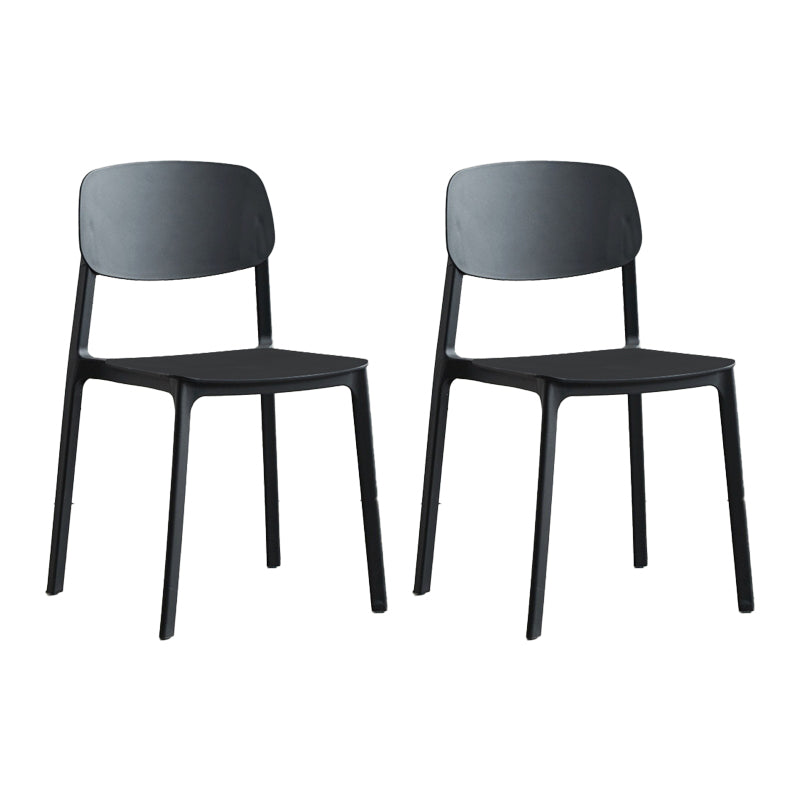Home Dining Room Side Chair Low Back Plastic Stack Dining Chair