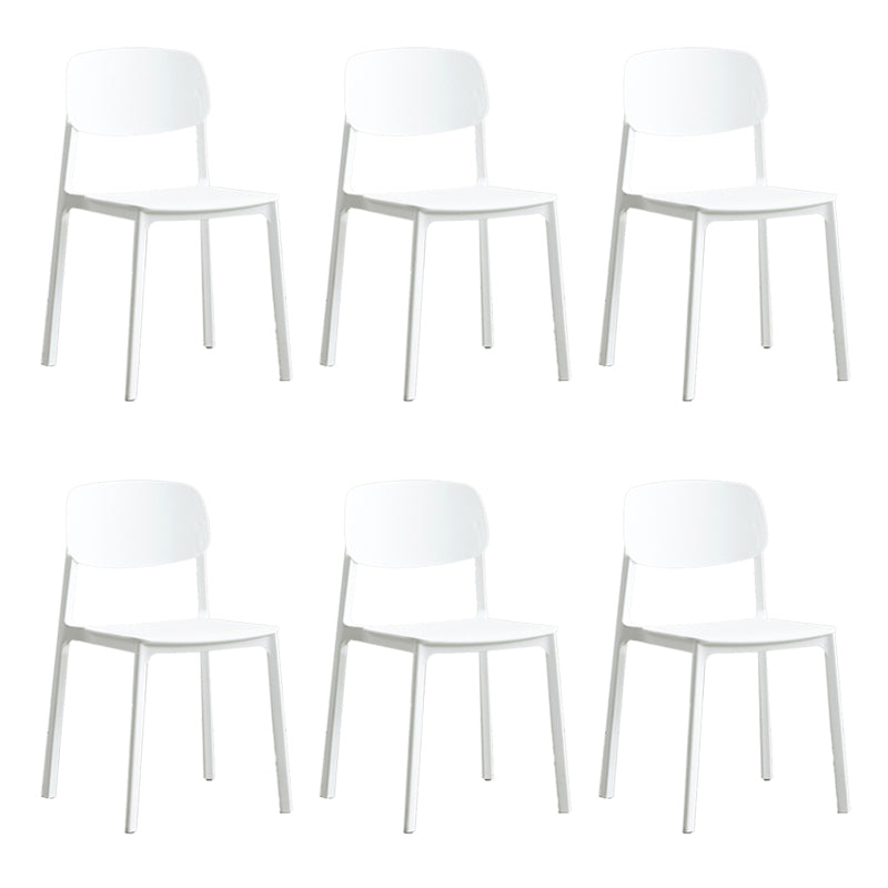Home Dining Room Side Chair Low Back Plastic Stack Dining Chair