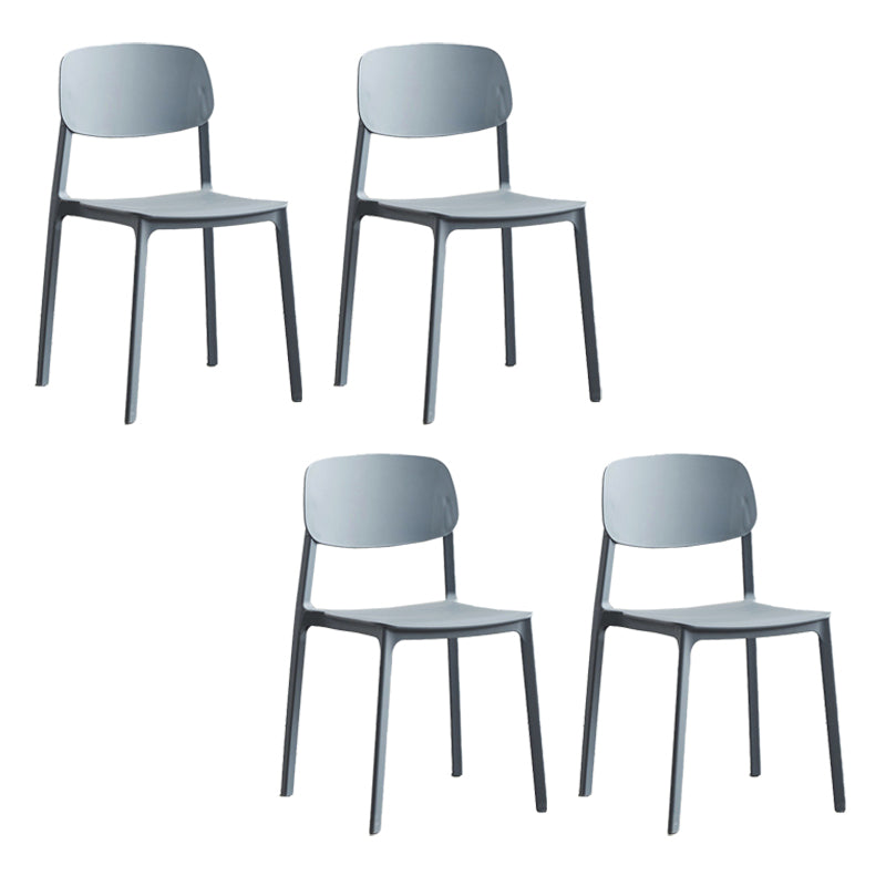 Home Dining Room Side Chair Low Back Plastic Stack Dining Chair