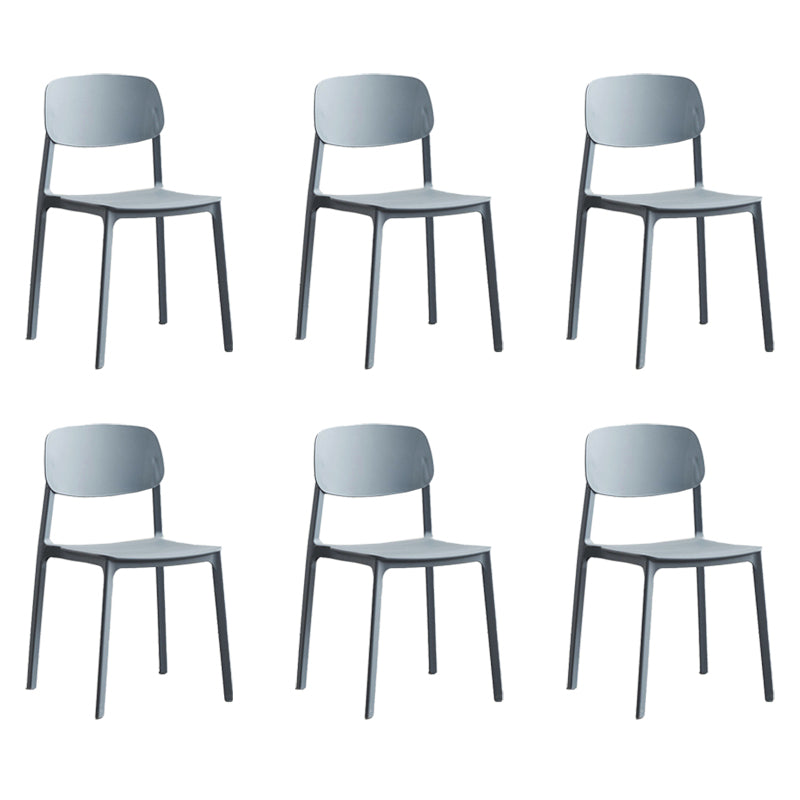 Home Dining Room Side Chair Low Back Plastic Stack Dining Chair