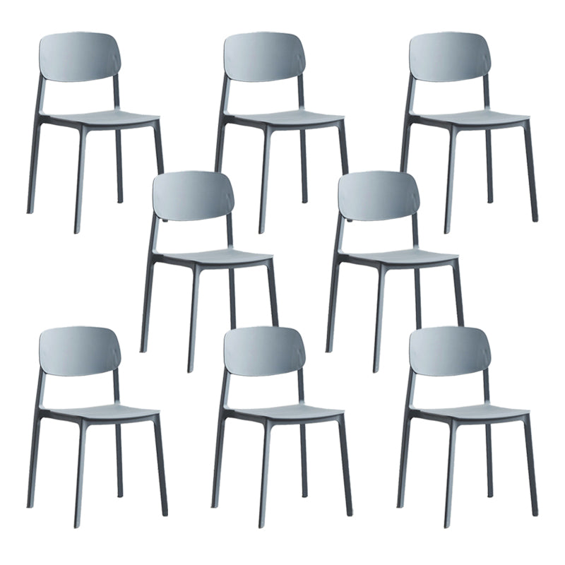Home Dining Room Side Chair Low Back Plastic Stack Dining Chair