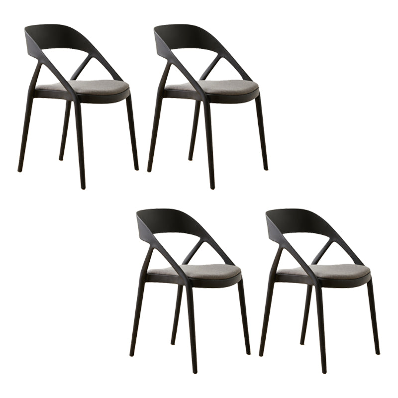 Home Side Chair Plastic Dining Armless Stacking Side Kitchen Chair