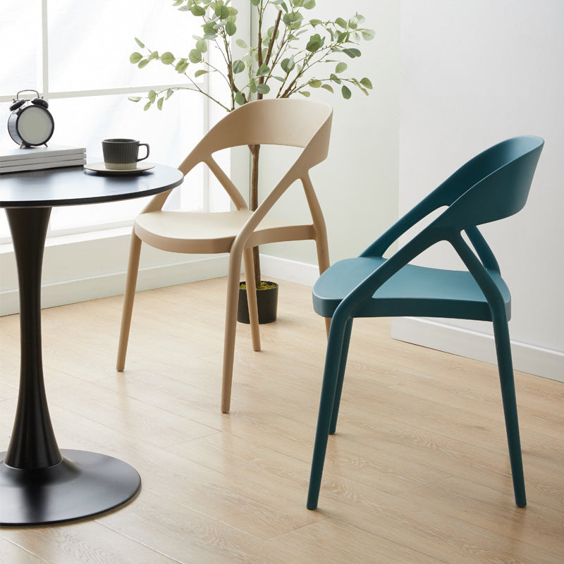 Home Side Chair Plastic Dining Armless Stacking Side Kitchen Chair