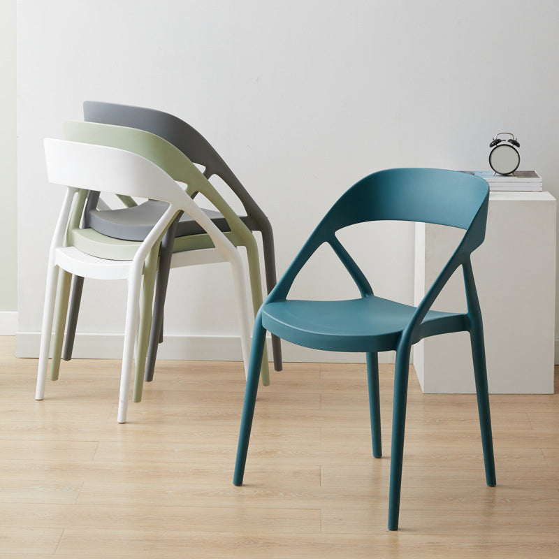 Home Side Chair Plastic Dining Armless Stacking Side Kitchen Chair