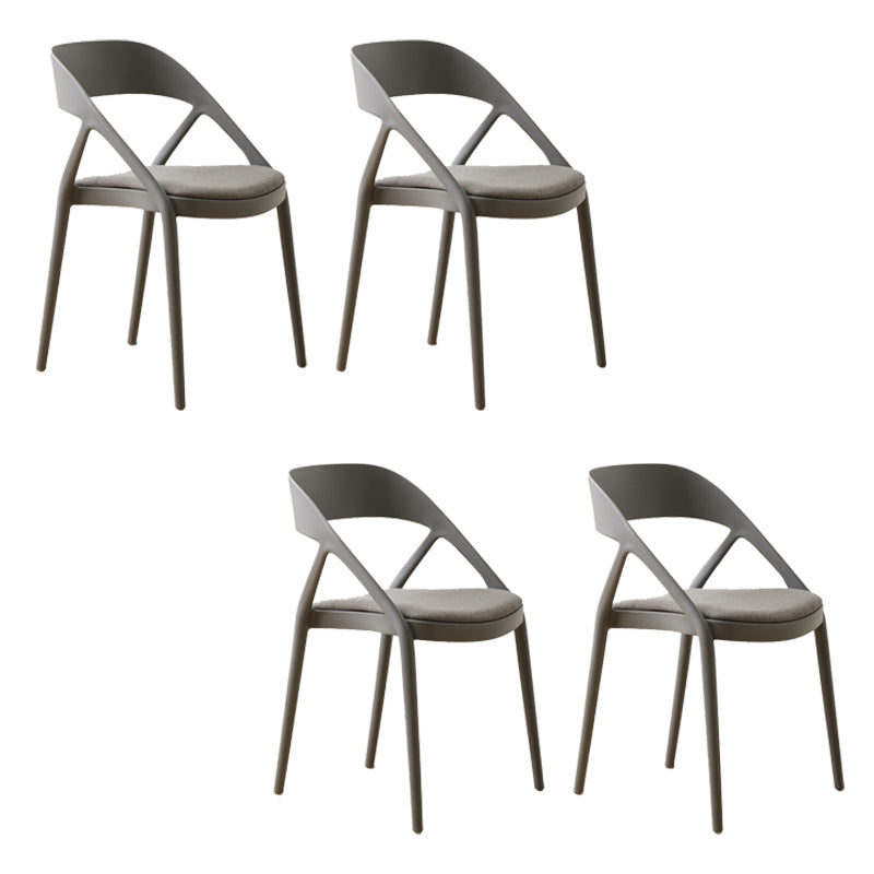 Home Side Chair Plastic Dining Armless Stacking Side Kitchen Chair