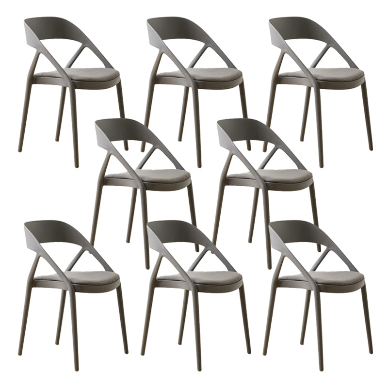 Home Side Chair Plastic Dining Armless Stacking Side Kitchen Chair