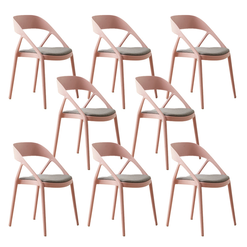 Home Side Chair Plastic Dining Armless Stacking Side Kitchen Chair