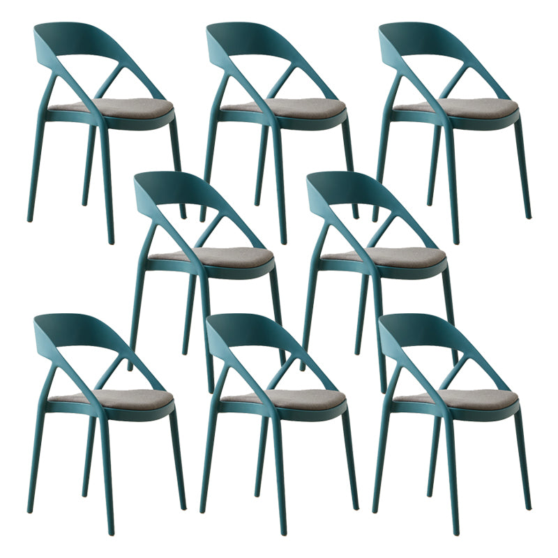 Home Side Chair Plastic Dining Armless Stacking Side Kitchen Chair