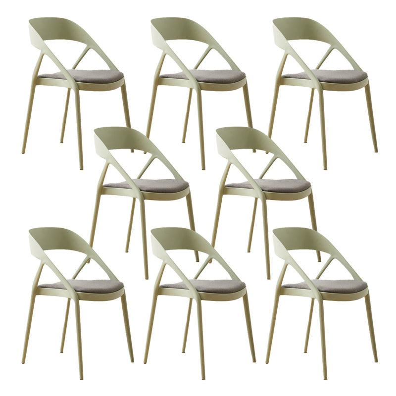 Home Side Chair Plastic Dining Armless Stacking Side Kitchen Chair