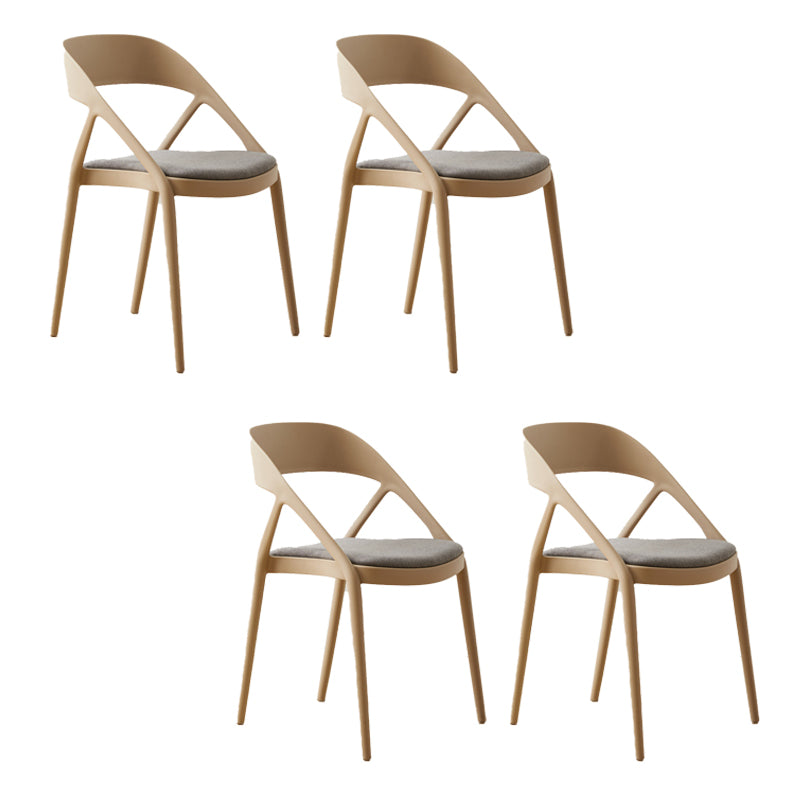 Home Side Chair Plastic Dining Armless Stacking Side Kitchen Chair