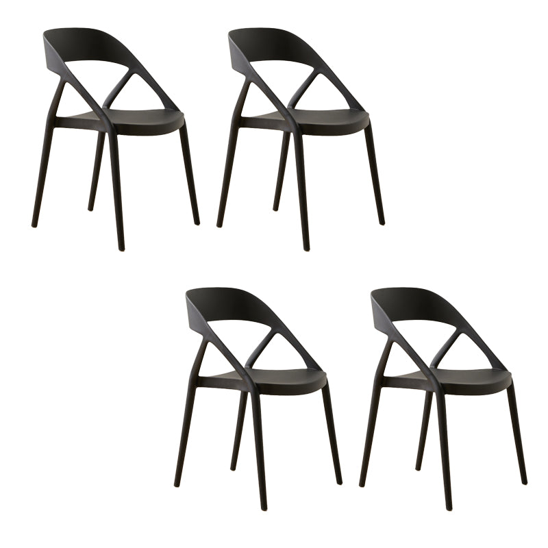 Home Side Chair Plastic Dining Armless Stacking Side Kitchen Chair