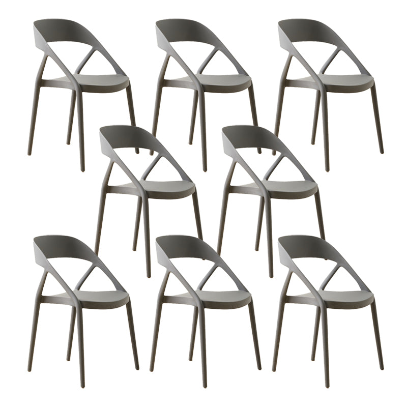 Home Side Chair Plastic Dining Armless Stacking Side Kitchen Chair