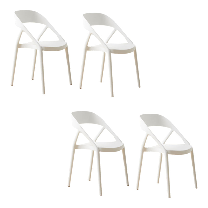 Home Side Chair Plastic Dining Armless Stacking Side Kitchen Chair