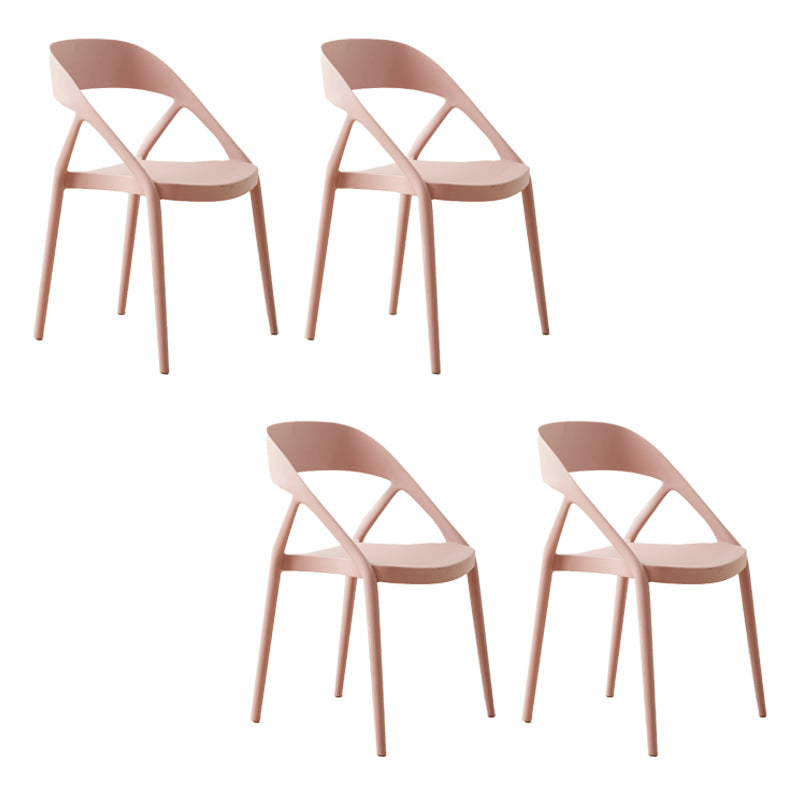 Home Side Chair Plastic Dining Armless Stacking Side Kitchen Chair
